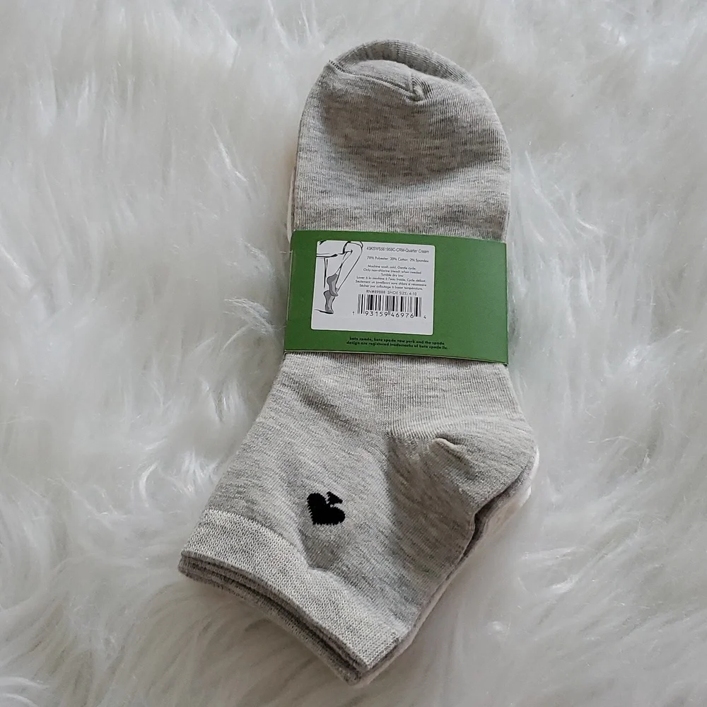 Kate Spade Quarter Socks Set Of 3 NWT Size 4-10